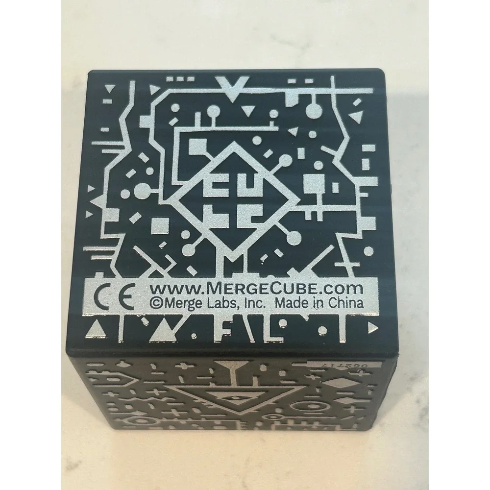 Merge Cube Augmented Reality STEM Toy Merge Labs Black Silver AR VR Hologram
